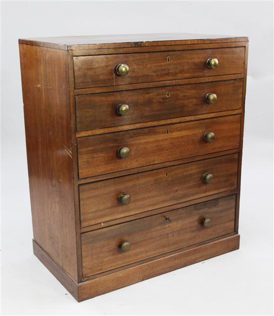 A Regency mahogany chest, W.2ft 10.5in.